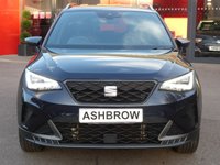 USED 2022 22 SEAT ARONA 1.0 TSI FR 5d DSG 110 S/S 1 OWNER FROM NEW, FULL SERVICE HISTORY, FULL LINK FOR APPLE CARPLAY / ANDROID AUTO (GIVES YOU SAT NAV), WIRELESS PHONE CHARGER, REAR PARKING SENSORS, LED LIGHTS, AUTO LIGHTS & WIPERS, ELECTRIC FOLDING DOOR MIRRORS, CRUISE CONTROL & SPEED LIMITER, LANE ASSIST, DAB RADIO, BLUETOOTH PHONE & MEDIA, DSG AUTOMATIC GEARBOX, TINTED GLASS, GREY CONTRAST ROOF, ROOF RAILS, 17 INCH ALLOY WHEELS, FRONT FOG LIGHTS, SPORT SEATS, LEATHER FLAT BOTTOM TIPTRONIC MULTIFUNCTION STEERING WHEEL