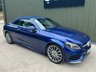 USED 2018 67 MERCEDES-BENZ C-CLASS 2.0 C300 AMG Line (Premium Plus) Cabriolet 2dr Petrol G-Tronic+ Euro 6 (s/s) (245 ps) PREM PLUS+19"S+AIR SCARF+BURM.