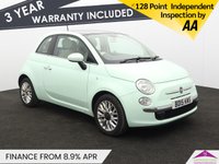 USED 2015 15 FIAT 500 1.2 Lounge Hatchback 3dr Petrol Manual Euro 6 (s/s) (69 bhp) GLASS ROOF | LOW MILEAGE