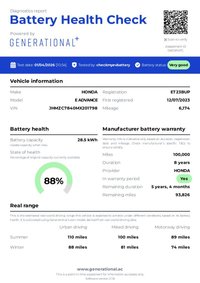 USED 2023 23 HONDA HONDA E 35.5kWh Advance Hatchback 5dr Electric Auto (154 ps) DEALER HISTORY - LOW MILES