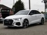USED 2020 70 AUDI A3 1.5 TFSI 35 Edition 1 Saloon 4dr Petrol Manual Euro 6 (s/s) (150 ps) Finished in IBIS WHITE with contrasting LEATHER/ALCANTARA Heated Memory SPORTS trim. This Audi A3 Saloon is a classy, high tech four-door that is also great to drive. This A3 saloon is a sleeker-looking version of the Audi A3 Sportback hatchback. Features include Nav, Virtual Dash, DAB, Heated Memory Sports Trim, Tinted windows, B/tooth, 19" Alloys, Black Pack, Apple Car Play, Power Folding Door Mirrors and more. AUDI Dealer serviced at 17356 miles, 33613 miles, 47960 miles and at 63624 miles