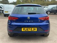 USED 2018 67 SEAT LEON 1.4 TSI 125PS PETROL 5DR MANUAL FR TECHNOLOGY 1 YEARS MOT, STUNNING CAR