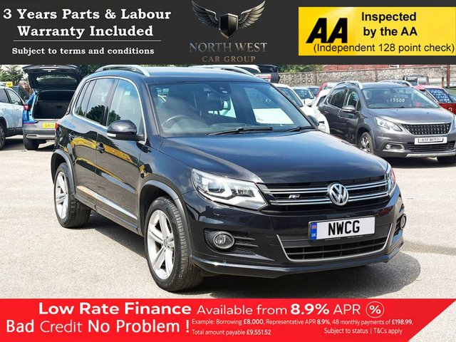View our Volkswagen Tiguan 2.0 TDI BlueMotion Tech R-Line Edition SUV 5dr Diesel Manual 4WD Euro 6 (s/s) (150 ps)  NATIONWIDE PARTS & LABOUR WARRANTY INCLUDED