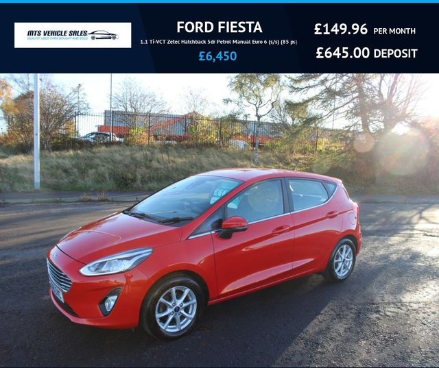 2018 FORD FIESTA 2018 1.1 Ti-VCT Zetec 2018,Bluetooth,DAB,Air Con,Service History,Superb Condition,Ulez Compliant