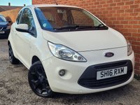 USED 2016 16 FORD KA 1.2 Zetec White Edition Hatchback 3dr Petrol Manual Euro 6 (s/s) (69 ps) CHECK OUT THE INTERIOR