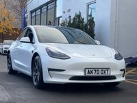 USED 2020 70 TESLA Model 3 (Dual Motor) Long Range Saloon 4dr Electric Auto 4WDE (346 ps) THIS CAR COMES WITH 6 MONTHS WARRANTY , BREAKDOWN COVER & RECOVERY++  GREAT EXAMPLE OF FULLY ELECTRIC CAR APPLE CAR PLAY/ ANDRIOD AUTO + NAVIGATION SYSTEM + BLUETOOTH + FRONT AND REAR PARKING SENSORS + REVERSING CAMERA + FULL  LEATHER TRIM  + FRONT HEATED SEATS + CRUISE CONTROL + CLIMATE CONTROL + 21 INCH ALLOY WHEELS + PANAROMIC ROOF+ ELECTRIC SEAT ADJUSTMENT + FOLDING MIRRORS + TRACTION CONTROL + DAY TIME RUNNING LIGHTS + KEY LESS START + AUTO TAILGATE + LUMBAR SUPPORT + TRAFIC SIGN MONITORING
