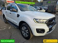 USED 2019 69 FORD RANGER 2.0 EcoBlue Wildtrak Pickup, 1 owner, 7 services, Timing Belt Feb 25, Euro 6 ULEZ, automatic, A/C, heated leather, sat nav, rear camera, + VAT @ 20%. This 2019 Ford Ranger Wildtrak is a robust and capable vehicle, ready for any challenge. Powered by a 2.0L diesel engine and featuring Four Wheel Drive,with a full service history with a cam belt change in jan 25.This Euro 6 compliant model comes equipped with Bi-Xenon headlights for excellent visibility, Traction Control and Electronic Stability Control for enhanced safety, and a leather wrapped steering wheel for a comfortable driving experience. Rear parking sensors are also included to assis