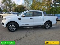 USED 2019 69 FORD RANGER 2.0 EcoBlue Wildtrak Pickup, 1 owner, 7 services, Timing Belt Feb 25, Euro 6 ULEZ, automatic, A/C, heated leather, sat nav, rear camera, + VAT @ 20%. This 2019 Ford Ranger Wildtrak is a robust and capable vehicle, ready for any challenge. Powered by a 2.0L diesel engine and featuring Four Wheel Drive,with a full service history with a cam belt change in jan 25.This Euro 6 compliant model comes equipped with Bi-Xenon headlights for excellent visibility, Traction Control and Electronic Stability Control for enhanced safety, and a leather wrapped steering wheel for a comfortable driving experience. Rear parking sensors are also included to assis