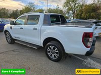 USED 2019 69 FORD RANGER 2.0 EcoBlue Wildtrak Pickup, 1 owner, 7 services, Timing Belt Feb 25, Euro 6 ULEZ, automatic, A/C, heated leather, sat nav, rear camera, + VAT @ 20%. This 2019 Ford Ranger Wildtrak is a robust and capable vehicle, ready for any challenge. Powered by a 2.0L diesel engine and featuring Four Wheel Drive,with a full service history with a cam belt change in jan 25.This Euro 6 compliant model comes equipped with Bi-Xenon headlights for excellent visibility, Traction Control and Electronic Stability Control for enhanced safety, and a leather wrapped steering wheel for a comfortable driving experience. Rear parking sensors are also included to assis