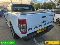 USED 2019 69 FORD RANGER 2.0 EcoBlue Wildtrak Pickup, 1 owner, 7 services, Timing Belt Feb 25, Euro 6 ULEZ, automatic, A/C, heated leather, sat nav, rear camera, + VAT @ 20%. This 2019 Ford Ranger Wildtrak is a robust and capable vehicle, ready for any challenge. Powered by a 2.0L diesel engine and featuring Four Wheel Drive,with a full service history with a cam belt change in jan 25.This Euro 6 compliant model comes equipped with Bi-Xenon headlights for excellent visibility, Traction Control and Electronic Stability Control for enhanced safety, and a leather wrapped steering wheel for a comfortable driving experience. Rear parking sensors are also included to assis