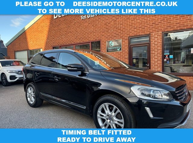 2015 15 VOLVO XC60 2.0 D4 SE Lux Nav SUV 5dr Diesel Auto Euro 6 (s/s) (190 ps) New timing belt just fitted : Bluetooth : Sat Nav : DAB Radio : Leather upholstery : Isofix : Elec Driver's seat : Heated front seats + screen : Air-conditioning : Rear parking sensors : Remotely operated tailgate : Cargo/Load cover