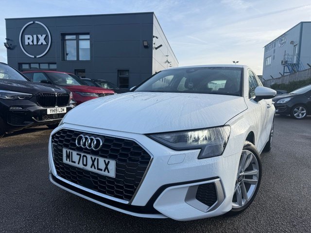 2020 70 Audi A3 1.0 TFSI 30 Sport Sportback 5dr Petrol Manual Euro 6-1 OWNER FROM NEW-BLACK LEATHER UPHOLSTERY-BLUETOOTH-CRUISE CONTROL-SATNAV-PARKING SENSORS-DAB RADIO-APPLE CAR PLAY-ELECTRIC FOLDING MIRRORS-AUDI DRIVE SELECT-DUAL ZONE CLIMATE CONTROL