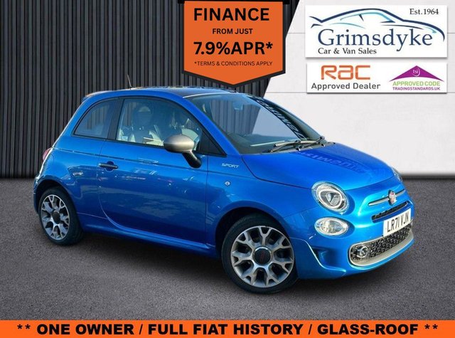 2021 71 Fiat 500 1.0 MHEV Sport Hatchback 3dr Petrol Manual Euro 6 (s/s) (70 bhp)