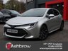 USED 2019 69 TOYOTA COROLLA 2.0 VVT-h Excel 5d Petrol Hybrid CVT 184 S/S FULL TOYOTA HISTORY, SAT NAV, APPLE CARPLAY / ANDROID AUTO, REVERSING CAMERA, FRONT & REAR PARKING SENSORS, HEATED SEATS, &frac12; LEATHER, PRIVACY GLASS, 18 INCH ALLOYS, DIGITAL DASH, DAB, BLUETOOTH, VOICE CONTROL, AUTO LIGHTS & WIPERS, LEATHER TIPTRONIC MFSW, SPORT SEATS, PARTIALLY ELECTRIC DRIVER&rsquo;S SEAT, KEYLESS ENTRY & START, POWER FOLD MIRRORS, AUTO HOLD, ADAPTIVE CRUISE CONTROL, LANE TRACING ASSIST, CLIMATE CONTROL, DRIVE MODES, EV MODE, TRIP COMPUTER, ISO FIX, FOLDING REAR SEATS