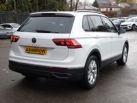USED 2021 21 VOLKSWAGEN TIGUAN 1.5 TSI Life 5d 150 S/S 1 OWNER, FULL SERVICE HISTORY, SAT NAV, WIRELESS APP CONNECT FOR APPLE CARPLAY / ANDROID AUTO, LANE ASSIST, ADAPTIVE CRUISE CONTROL & SPEED LIMITER, DAB RADIO, BLUETOOTH, FRONT & REAR PARKING SENSORS, AUTO LIGHTS & WIPERS, AUTO HOLD, ELECTRIC HEATED DOOR MIRRORS, 18 INCH ALLOYS, BLACK ROOF RAILS, LEATHER FLAT BOTTOM MULTIFUNCTION STEERING WHEEL, 3  ZONE CLIMATE CONTROL A/C, ILLUMINATING VANITY MIRRORS, CLOTH INTERIOR, FRONT & REAR ARM RESTS, MANUAL 6 SPEED GEARBOX, START STOP TECHNOLOGY