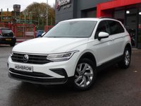 USED 2021 21 VOLKSWAGEN TIGUAN 1.5 TSI Life 5d 150 S/S 1 OWNER, FULL SERVICE HISTORY, SAT NAV, WIRELESS APP CONNECT FOR APPLE CARPLAY / ANDROID AUTO, LANE ASSIST, ADAPTIVE CRUISE CONTROL & SPEED LIMITER, DAB RADIO, BLUETOOTH, FRONT & REAR PARKING SENSORS, AUTO LIGHTS & WIPERS, AUTO HOLD, ELECTRIC HEATED DOOR MIRRORS, 18 INCH ALLOYS, BLACK ROOF RAILS, LEATHER FLAT BOTTOM MULTIFUNCTION STEERING WHEEL, 3  ZONE CLIMATE CONTROL A/C, ILLUMINATING VANITY MIRRORS, CLOTH INTERIOR, FRONT & REAR ARM RESTS, MANUAL 6 SPEED GEARBOX, START STOP TECHNOLOGY