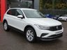 USED 2021 21 VOLKSWAGEN TIGUAN 1.5 TSI Life 5d 150 S/S 1 OWNER, FULL SERVICE HISTORY, SAT NAV, WIRELESS APP CONNECT FOR APPLE CARPLAY / ANDROID AUTO, LANE ASSIST, ADAPTIVE CRUISE CONTROL & SPEED LIMITER, DAB RADIO, BLUETOOTH, FRONT & REAR PARKING SENSORS, AUTO LIGHTS & WIPERS, AUTO HOLD, ELECTRIC HEATED DOOR MIRRORS, 18 INCH ALLOYS, BLACK ROOF RAILS, LEATHER FLAT BOTTOM MULTIFUNCTION STEERING WHEEL, 3  ZONE CLIMATE CONTROL A/C, ILLUMINATING VANITY MIRRORS, CLOTH INTERIOR, FRONT & REAR ARM RESTS, MANUAL 6 SPEED GEARBOX, START STOP TECHNOLOGY