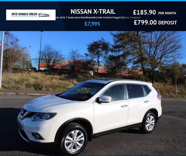 2016 NISSAN X-TRAIL 2016 1.6 DCi Acenta 2016 7 Seater,Glass Roof,Bluetooth,Cruise Control,57mpg,F.S.H,Ulez Compliant £7,995 photo