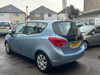 USED 2014 14 VAUXHALL MERIVA 1.4i Turbo Exclusiv MPV 5dr Petrol Auto Euro 6 (120 ps) LOW MILEAGE + AUTOMATIC MPV + CLEAN CONDITION THROUGHOUT + FULL SERVICE HISTORY + FRESH SERVICE + NEW MOT + FINISHED IN METALLIC BLUE COLOUR + SPEC INCLUDES PARKING SENSORS, CLOTH INTERIOR, REMOTE LOCKING, ELECTRIC WINDOWS AND MIRRORS, CD/ RADIO, A/C + 3 MONTHS WARRANTY + 12 MONTHS AA BREAKDOWN COVER INCLUDED