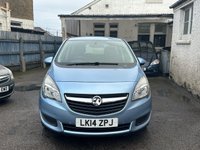 USED 2014 14 VAUXHALL MERIVA 1.4i Turbo Exclusiv MPV 5dr Petrol Auto Euro 6 (120 ps) LOW MILEAGE + AUTOMATIC MPV + CLEAN CONDITION THROUGHOUT + FULL SERVICE HISTORY + FRESH SERVICE + NEW MOT + FINISHED IN METALLIC BLUE COLOUR + SPEC INCLUDES PARKING SENSORS, CLOTH INTERIOR, REMOTE LOCKING, ELECTRIC WINDOWS AND MIRRORS, CD/ RADIO, A/C + 3 MONTHS WARRANTY + 12 MONTHS AA BREAKDOWN COVER INCLUDED