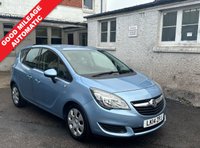 USED 2014 14 VAUXHALL MERIVA 1.4i Turbo Exclusiv MPV 5dr Petrol Auto Euro 6 (120 ps) LOW MILEAGE + AUTOMATIC MPV + CLEAN CONDITION THROUGHOUT + FULL SERVICE HISTORY + FRESH SERVICE + NEW MOT + FINISHED IN METALLIC BLUE COLOUR + SPEC INCLUDES PARKING SENSORS, CLOTH INTERIOR, REMOTE LOCKING, ELECTRIC WINDOWS AND MIRRORS, CD/ RADIO, A/C + 3 MONTHS WARRANTY + 12 MONTHS AA BREAKDOWN COVER INCLUDED