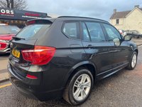 USED 2013 62 BMW X3 2.0 20d M Sport SUV 5dr Diesel Auto xDrive Euro 5 (s/s) (184 ps) Buy with Complete Confidence from Sheriff Motors, All our vehicles are extensively road tested and thoroughly inspected prior to sale. Each vehicle comes with a new 1 year mot and we rectify all advisories and failures at no additional cost to our customers, plus a full oil and filter service. For added peace of mind, every car includes a 6 month complimentary RAC Warranty, 12 months Rac Breakdown Cover giving you complete confidence when you buy from Sheriff Motors.