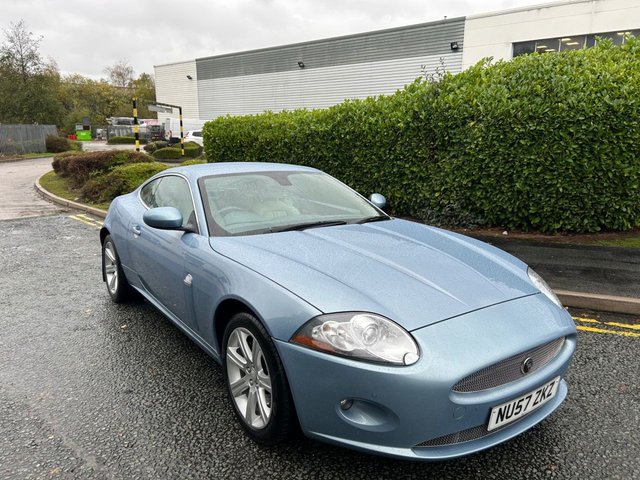 2007 57 Jaguar Xk 4.2 V8 Coupe 2dr Petrol Auto Euro 4 (300 ps)-2 Former Keepers-Last Keeper Since May 2021-Fantastic Example-Finished In Frost Blue Metallic-Heated Ivory Leather Upholstery-Walnut Dash-Climate Control-Cruise Control-Mfsw-Bluetooth-Satnav-The Perfect Colour Combination.
