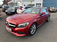 USED 2017 17 MERCEDES-BENZ C-CLASS 2.0 C200 Sport (Premium) Coupe 2dr Petrol G-Tronic+ Euro 6 (s/s) (184 ps) AUTO-GREAT SERVICE HISTORY-NAV-PARK CAMERA-LEATHER-PAN ROOF