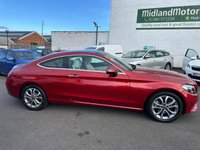 USED 2017 17 MERCEDES-BENZ C-CLASS 2.0 C200 Sport (Premium) Coupe 2dr Petrol G-Tronic+ Euro 6 (s/s) (184 ps) AUTO-GREAT SERVICE HISTORY-NAV-PARK CAMERA-LEATHER-PAN ROOF