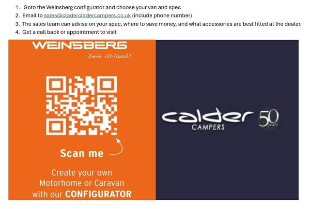 View our Weinsberg 600 Configure your own van today 