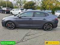 USED 2020 Y HYUNDAI I30 Grey 2.0 T-GDi N Performance Fastback, 39,900 miles, Euro 6 ULEZ, 6-Speed, A/C, Part Leather, Heated Seats, Sat Nav, Rear Camera, FSH, great spec. This 2020 Hyundai i30 T-GDi N Performance boasts a full service history at 6k, 16k, 26k, 33k, 38k, and with its last service completed on 2025-09-26 at 39,515 miles, offering peace of mind alongside its remaining 3 months warranty. This Euro 6 compliant model features a powerful 2.0L petrol engine and comes equipped with advanced LED headlamps, automatic headlights with a dusk sensor, and dual zone climate control for your comfort. Connectivity is seamless with Android Auto integration, and park
