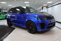 USED 2019 19 LAND ROVER RANGE ROVER SPORT 5.0 P575 V8 GPF SVR SUV 5dr Petrol Auto 4WD Euro 6 (s/s) (575 ps) DEPLOY STEPS+CARBON+22+PAN+FSH