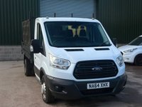 USED 2014 64 FORD TRANSIT 350 2.2 TDCI 125PS RWD SINGLE CAB TIPPER - NO VAT 