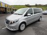 USED 2020 20 MERCEDES-BENZ VITO 114 CDI PRO Tourer 9-Seater Double Cab 2.1 Diesel G-Tronic RWD L3 Euro 6 (XLWB) (136 ps) Metallic Silver with 9 seats and only 13,750 miles, XL Wheelbase model