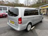 USED 2020 20 MERCEDES-BENZ VITO 114 CDI PRO Tourer 9-Seater Double Cab 2.1 Diesel G-Tronic RWD L3 Euro 6 (XLWB) (136 ps) Metallic Silver with 9 seats and only 13,750 miles, XL Wheelbase model