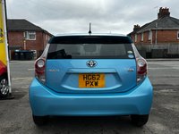 USED 2012 TOYOTA AQUA 1.5 Automatic Petrol Hybrid Hatchback Blue 5dr JAPANESE IMPORTED TOYOTA AQUA/ PRIUS CITY + LOW MILEAGE 1.5 HYBRID + CLEAN CONDITION THROUGHOUT + CHEAP/ ECO + LONG MOT/ FRESH SERVICE + FINISHED IN METALLIC LIGHT BLUE + SPEC INCLUDES WHITE AND BLACK CLOTH INTERIOR, ELECTRIC MIRRORS, FOLDING DOOR MIRRORS, PRIVACY GLASS, A/C, WHEEL TRIMS, REMOTE LOCKING + 3 MONTHS WARRANTY + 12 MONTHS AA BREAKDOWN COVER INCLUDED