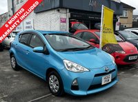 USED 2012 TOYOTA AQUA 1.5 Automatic Petrol Hybrid Hatchback Blue 5dr JAPANESE IMPORTED TOYOTA AQUA/ PRIUS CITY + LOW MILEAGE 1.5 HYBRID + CLEAN CONDITION THROUGHOUT + CHEAP/ ECO + LONG MOT/ FRESH SERVICE + FINISHED IN METALLIC LIGHT BLUE + SPEC INCLUDES WHITE AND BLACK CLOTH INTERIOR, ELECTRIC MIRRORS, FOLDING DOOR MIRRORS, PRIVACY GLASS, A/C, WHEEL TRIMS, REMOTE LOCKING + 3 MONTHS WARRANTY + 12 MONTHS AA BREAKDOWN COVER INCLUDED