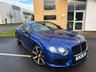 USED 2014 14 BENTLEY CONTINENTAL 4.0 V8 GT S Coupe 2d Auto 521 BHP-2 Former Keepers-Last Keeper Since Nov 2021-Finished In Moroccan Blue Metallic With Main Hide In Linen & Secondary Hide In Imperial Blue-Mulliner Driving Specification-Beluga Gloss Exterior Mirrors-21 Inch 7 Spoke Elegant Alloy Wheels-Dual Climate Control-Cruise Control-Mfsw-Dab Radio-Bluetooth-Satnav-Electric Memory Seats With Lumbar Support- 