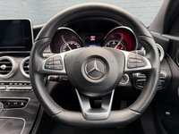 USED 2018 18 MERCEDES-BENZ C-CLASS 2.1 C220d AMG Line Estate 5dr Diesel G-Tronic+ Euro 6 (s/s) (170 ps) Dual zone climate control A/C, Black leather interior, Satellite navigation, Cruise control, Bluetooth, Voice control, USB input, Heated front seats, Paddleshift gears, Dynamic drive modes, Powered tailgate, Auto dimming rearview mirror, DAB radio, LED daytime running lights, Rear parking camera, Front & Rear parking sensors, Auto xenon headlights.