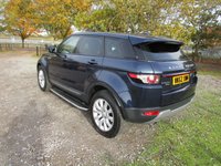 USED 2012 62 LAND ROVER RANGE ROVER EVOQUE 2.2 eD4 Pure 5 door 2WD Metallic blue with beige leather.