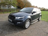 USED 2012 62 LAND ROVER RANGE ROVER EVOQUE 2.2 eD4 Pure 5 door 2WD Metallic blue with beige leather.