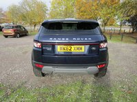 USED 2012 62 LAND ROVER RANGE ROVER EVOQUE 2.2 eD4 Pure 5 door 2WD Metallic blue with beige leather.
