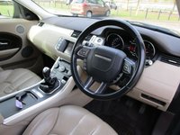 USED 2012 62 LAND ROVER RANGE ROVER EVOQUE 2.2 eD4 Pure 5 door 2WD Metallic blue with beige leather.