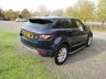 USED 2012 62 LAND ROVER RANGE ROVER EVOQUE 2.2 eD4 Pure 5 door 2WD Metallic blue with beige leather.
