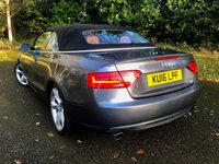USED 2016 16 AUDI A5 CABRIOLET 2.0 TFSI SE Convertible 2dr Petrol S Tronic quattro Euro 6 (s/s) (230 ps)QUATTRO-4X4-FULL RED LEATHER SPORTS SEATS//FRONT AND REAR PARK ASSIST//LADY OWNER SINCE 2021 WITH EXCELLENT SERVICE HISTORY//BLUETOOTH//DAD//NEW MOT AND FRONT TYRES S-TRONIC QUATTRO Euro 6 (s/s) (230 ps)QUATTRO-4X4-FULL RED LEATHER SPORTS HEATED SEATS//FRONT AND REAR PARK ASSIST//SAT-NAV//LADY OWNER SINCE 2021 WITH EXCELLENT SERVICE HISTORY//BLUETOOTH//DAD