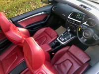 USED 2016 16 AUDI A5 CABRIOLET 2.0 TFSI SE Convertible 2dr Petrol S Tronic quattro Euro 6 (s/s) (230 ps)QUATTRO-4X4-FULL RED LEATHER SPORTS SEATS//FRONT AND REAR PARK ASSIST//LADY OWNER SINCE 2021 WITH EXCELLENT SERVICE HISTORY//BLUETOOTH//DAD//NEW MOT AND FRONT TYRES S-TRONIC QUATTRO Euro 6 (s/s) (230 ps)QUATTRO-4X4-FULL RED LEATHER SPORTS HEATED SEATS//FRONT AND REAR PARK ASSIST//SAT-NAV//LADY OWNER SINCE 2021 WITH EXCELLENT SERVICE HISTORY//BLUETOOTH//DAD