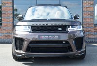USED 2021 62 LAND ROVER RANGE ROVER SPORT 5.0 P575 V8 SVR Carbon Edition SUV 5dr Petrol Auto 4WD Euro 6 (s/s) (575 ps) SVO PALETTE RED / SLIDING PAN
