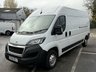USED 2021 21 PEUGEOT BOXER 2.2 BlueHDi 335 Professional Panel Van 5dr Diesel Manual L3 H2 Euro 6 (s/s) (140 ps) This 2021 Peugeot Boxer presents an exceptional opportunity with its single owner and remarkably low mileage of just 57,398 miles for its age. This 2.2 BlueHDi 335 Professional L3 H2 Euro 6 panel van is powered by an efficient 2.2 litre diesel engine, meeting Euro 6 emission standards. It comes equipped with a Touch Screen Navigation Pack featuring Bluetooth connectivity, rear parking sensors for enhanced manoeuvrability, and manual air conditioning for the cab area.