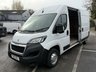 USED 2021 21 PEUGEOT BOXER 2.2 BlueHDi 335 Professional Panel Van 5dr Diesel Manual L3 H2 Euro 6 (s/s) (140 ps) This 2021 Peugeot Boxer presents an exceptional opportunity with its single owner and remarkably low mileage of just 57,398 miles for its age. This 2.2 BlueHDi 335 Professional L3 H2 Euro 6 panel van is powered by an efficient 2.2 litre diesel engine, meeting Euro 6 emission standards. It comes equipped with a Touch Screen Navigation Pack featuring Bluetooth connectivity, rear parking sensors for enhanced manoeuvrability, and manual air conditioning for the cab area.