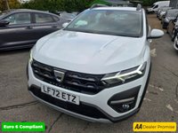 USED 2022 72 DACIA SANDERO STEPWAY 1.0 TCe Prestige Hatchback, 1 owner, Full Service History, Euro 6, 6 Speed Manual, Bi-Fuel, Sat Nav, Alloys, Rear Sensors, Great spec. This 2022 Dacia Sandero Stepway TCe Prestige is a superb example, having been owned by just one person since new. This Euro 6 compliant model boasts a 1.0L Bi Fuel engine, offering an efficient and versatile driving experience. The Prestige trim level ensures you benefit from a host of desirable features, including automatic air conditioning with climate control, an automatic lighting system that activates the LED headlights when needed, and the distinctive LED Y shape Dacia lighting signature.